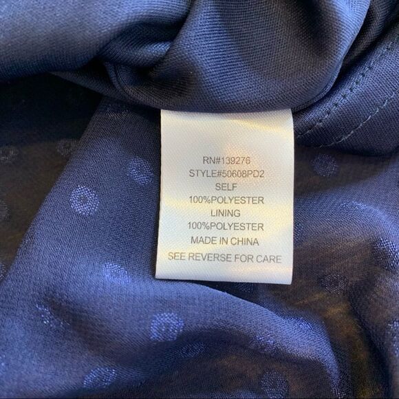 Daniel Rainn Women's Maxi Dress Size Extra Large Lace Yoke Solid Blue Lined - Picture 14 of 14